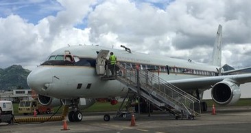 NASA DC8 aircraft in Fiji for the ATom mission