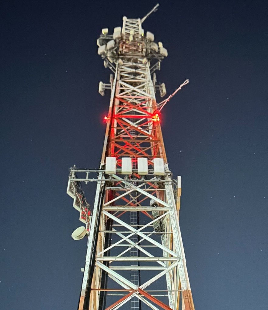 Mineola tower at night. Photo by Emily Franklin.