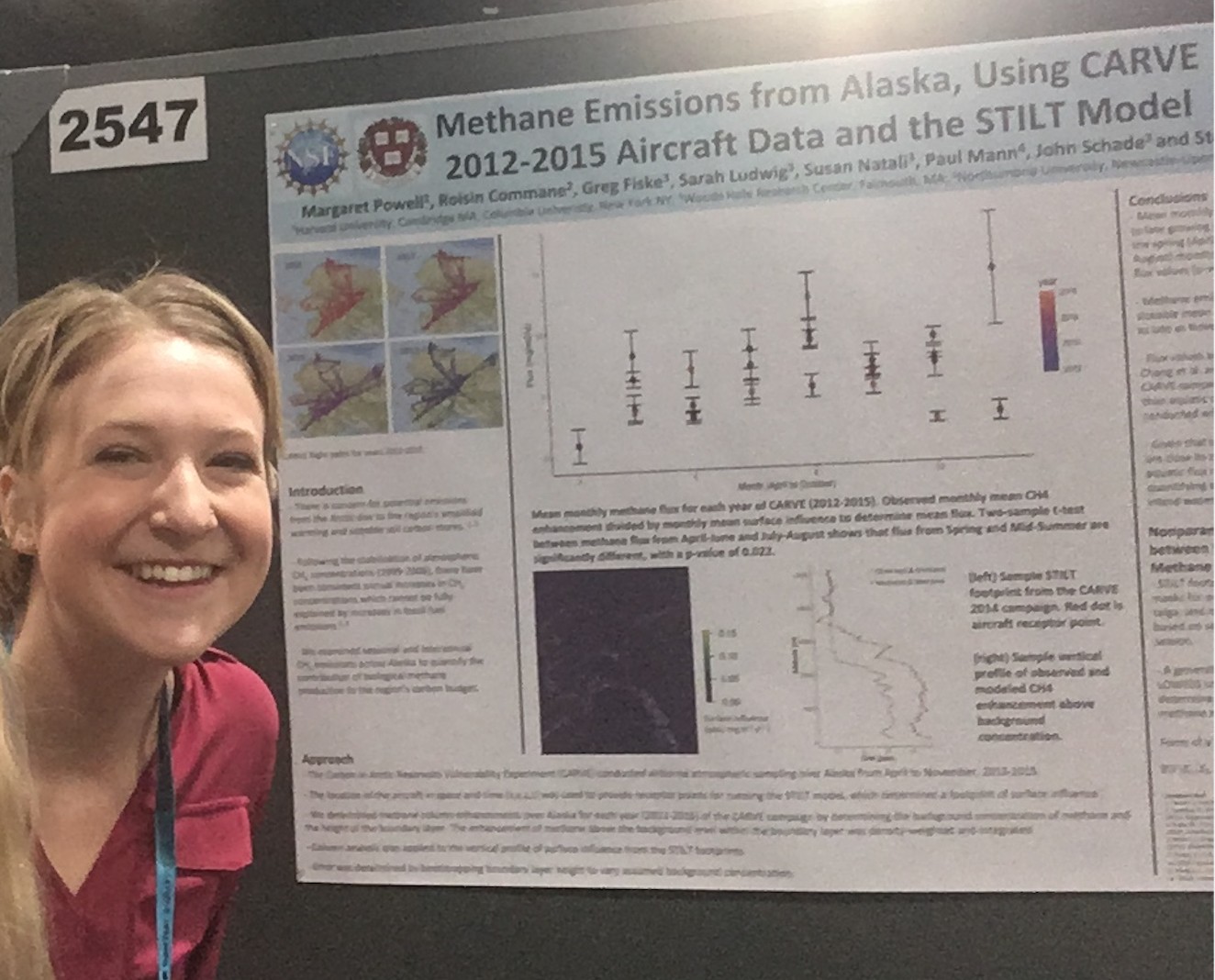 Margaret Powell and her AGU Poster